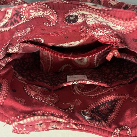 Vera Bradley Red Mesa Small Tote Retired Pattern - Picture 4 of 6